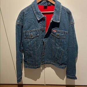 Warner Bros. Blue Jean Jacket with Red Lining